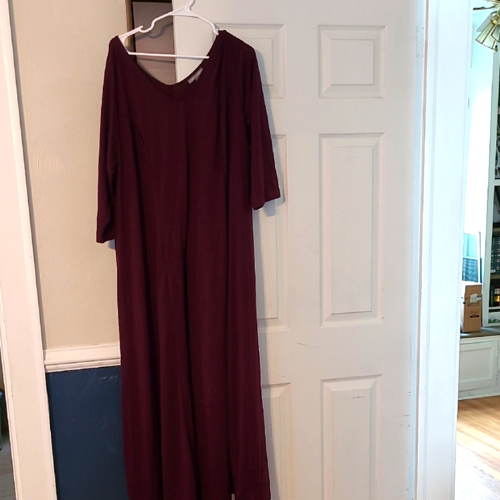 Jessica London Maxi Dress In Eggplant Color